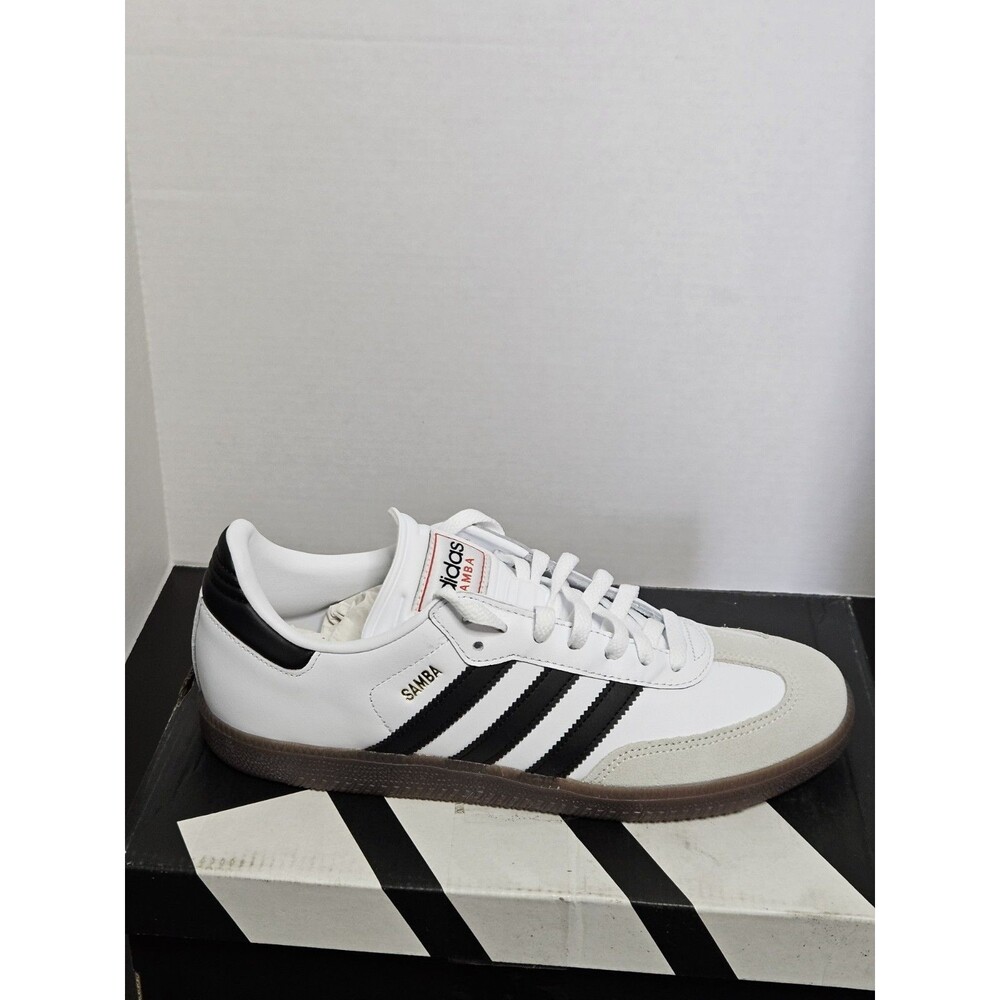Size 9.5 - adidas Samba Indoor White Black Gum